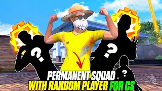 How to Make Permanent Squad with Random player for cs rank push  MONU KING [upl. by Randee500]