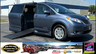 For Sale 2017 Toyota Sienna BraunAbility Power ONE TOUCH Infloor Ramp Side Loading Wheelchair Van [upl. by Behl]