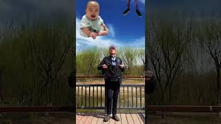 Bald Qiang Xiong Er and Baby who do you like Come to the barrage to celebrate April [upl. by Drallim]