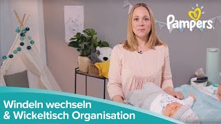 Windeln Wechseln amp Wickeltisch Organisation  Pampers Experten Service [upl. by Annahgiel719]