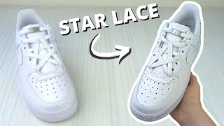 Star Lacing Air Force 1s Tutorial EASY [upl. by Aihselat]