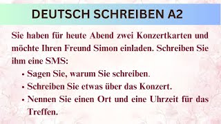 Goethe Zertifikat A2 SCHREIBEN Teil 1  SMS  German Goethe A2 Exam [upl. by Ormand858]