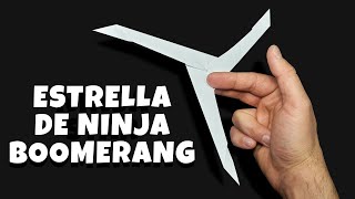 Estrella de Ninja Boomerang Origami Como hacer una estrella ninja de papel [upl. by Craner]