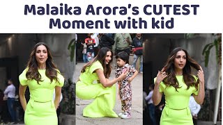 Malaika Arora posing with adorable kid at Jhalak Dikhhla Jaa 11 set is too hard to miss  Video [upl. by Wistrup366]