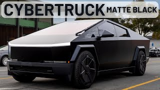 CYBERTRUCK  MATTE BLACK I STEK DYNOblackmatte PPF [upl. by Auhsoj29]