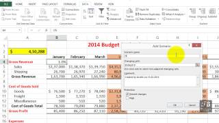 Data Analysis amp Using Scenario Manager Excel 2013 Beginners Tutorial [upl. by Yuh]