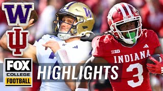 Washington Huskies vs Indiana Hoosiers Highlights  FOX College Football [upl. by Boyes]