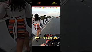 CRAZY FAN GIRL 😱 MSD DHONI LOVER 🥺 motovlog rider trending viralshort roadrage bike zx10r [upl. by Grunberg]