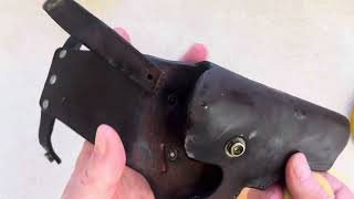 Cleaning Old Leather  Using Saddle Soap To Clean This Old Holster leathercare [upl. by Peper]