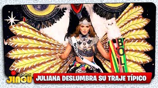 Juliana Barrientos deslumbra con su traje típico en Miss Universo 🇧🇴✨ [upl. by Udelle]