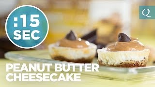 Peanut Butter Cheesecake  15SecondRecipe [upl. by Rabka]