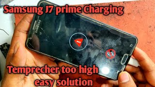 Samsung j7 prime Charging temperature too high problem solution chargingerror [upl. by Eiramyllek647]