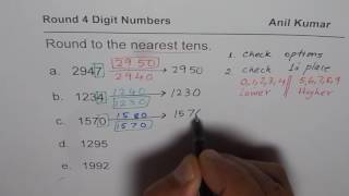 How to Round Four Digit Numbers to Nearest Tens [upl. by Davida]