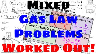 Mixed Gas Law Problems  Worked Out [upl. by Tnias]