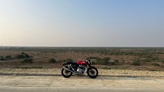 Shivrajpur beach on Continental GT 650  from Jamnagar [upl. by Rochell485]