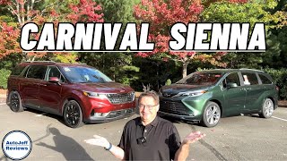 Sienna vs Carnival Who Wins this 2024 Battle of the Minivans [upl. by Erica]