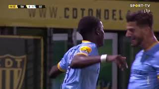 Goal  Golo Chiquinho Tondela 01 Estoril Praia Liga 2122 5 [upl. by Samuelson]