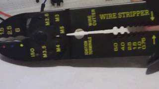 How to use an 8 inch crimping tool to cut and strip wire for electronics breadboard [upl. by Moriyama]