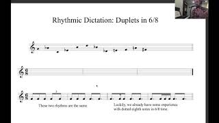 Rhythmic Dictation  Duplets in 68 [upl. by Eerot419]