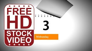 Free Stock Videos  7 days calendar animation [upl. by Adihahs995]