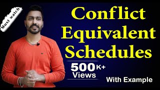 Lec83 Conflict Equivalent Schedules with Example  Transaction concurrency and Control  DBMS [upl. by Suolekcin231]