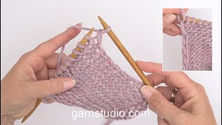 How to knit edge stitches in slip st chain edge [upl. by Acinomad]