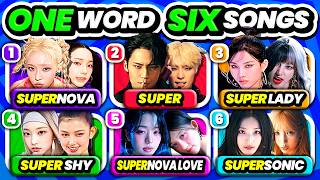 SAVE ONE KPOP SONG 1 Word 6 Songs Challenge ✨ KPOP GAME 2024 [upl. by Lynn]