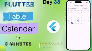 How To Create A Flutter Table Calendar  Flutter Calendar App [upl. by Avis]