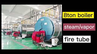 8 ton Steam Boiler with Oil Burner Economizer Deaerator Steam for Cleaning Oil Storage Tanks [upl. by Ynnaj]