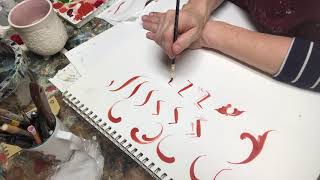 SStroke Rosemaling Demonstration Lise Lorentzen  unintentional ASMR [upl. by Hestia]