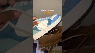 ZARA Denim Trainer sneaker zara sneakers sneaker shoes shorts shoescollection2024 viralvideo [upl. by Koenig764]