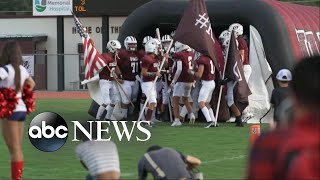 Soldout crowd at Honey Bowl Stadium for Uvaldes high school football team [upl. by Ginnie242]