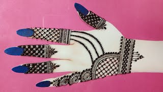 Simple and easy mehndi design  stylish front hand mehndi design  mehandi ka design  mehndi design [upl. by Odnam]