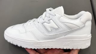 New Balance 550 Triple White Shoes [upl. by Safko123]