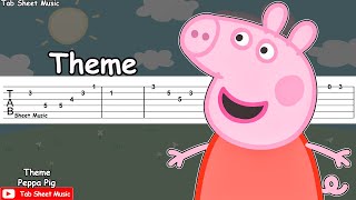 Peppa Pig  Theme Song Guitar Tutorial [upl. by Lomax]