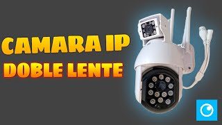 Cámara IP exterior doble lente compatible APP ICAM 365 👈 [upl. by Tnerual]