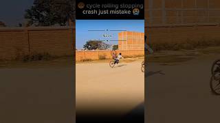 Cycle Stoppie crash 🥹😱 shorts ytshorts trendingshorts viral [upl. by Aik]