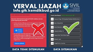 VERVAL IJAZAH TIDAK DITEMUKAN INI CARA MENGECEKNYA AGAR DATA DITEMUKAN‼️👍 [upl. by Wey]