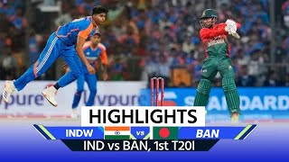 India vs Bangladesh Gwalio T20I Highlights IND vs BAN 1st T20 MayankNitish  Match Highlights [upl. by Kavita]