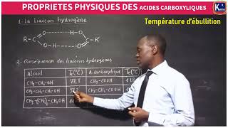 Chimie Tle propriétés physiques des acides carboxyliques [upl. by Urial]