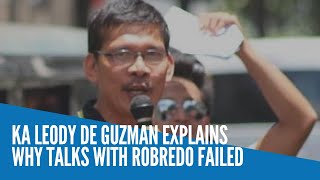 Ka Leody De Guzman explains why talks with Robredo failed [upl. by Ylahtan528]