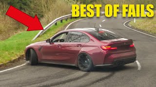 BEST OF CAR FAILS CLOSE CALLS KARENS POLICE 2024  BMW M Audi RS AMG Lamborghini [upl. by Faubert]