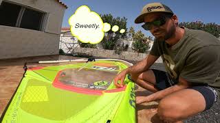 How to rig a freestyle sail with Antoine Albert [upl. by Pittel]