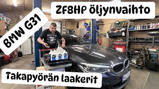 BMW G31 takapyöränlaakerit ja ZF 8hp automaattivaihteiston öljynvaihto [upl. by Kobylak146]