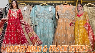 Dhagay  Latest frock amp maxi dress design Ipakistani designer wedding amp party dress collection [upl. by Helbon]