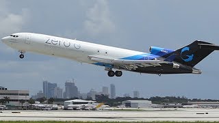 TrueSound™ Roaring JT8D Zero G Boeing 727200 Takeoff from Ft Lauderdale [upl. by Halimaj]