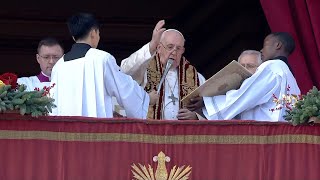 Christmas Urbi et Orbi Blessing by Pope Francis 2022 HD [upl. by Ardekal]