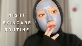 MY NIGHT SKINCARE ROUTINE amp PRAKTEK SKINCARESPILL SKINCARE MALAM Face wash mask etc🌌✨🍀 [upl. by Adiv]