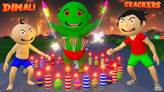 Pagal Bittu Sittu Aur Chirkut  Diwali Ke Patakhe Cartoon Part 7  Pagal Beta  Desi Comedy Video [upl. by Saihttam67]