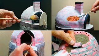 How To Build A Miniature Pizza Oven With Mini Bricks Pompeian mini pizza oven [upl. by Ecinert]